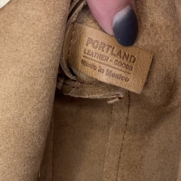 Portland Leather, Crossbody Tote, Dark Brown, w/Eclipse Bag & Keychain - Picture 13 of 15